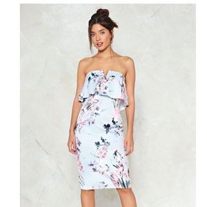 Nasty Gal Spring Affair Floral Midi Dress